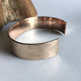 Hammered Bronze Cuff Bracelet - 1/2” Wide