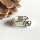 Custom Tube Set Ring - Sterling Silver