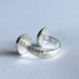 Two Stone Sapphire Split Ring