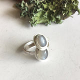 Black Moonstone Stacking Ring
