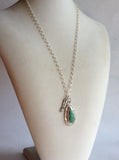 Alacron Turquoise Hand Stamped Charm Necklace