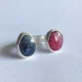 Two Stone Sapphire Split Ring