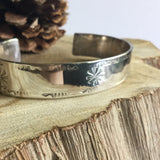 Hand Stamped Sterling Silver Cuff Bracelet