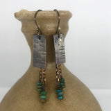 Textured Earrings with Turquoise