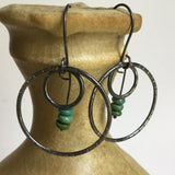 Hoop Earrings with Turquoise