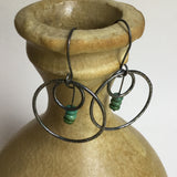 Hoop Earrings with Turquoise