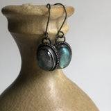 Oval Labradorite Earrings