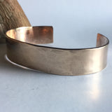 Hammered Bronze Cuff Bracelet - 1/2” Wide