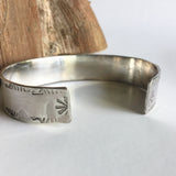 Hand Stamped Sterling Silver Cuff Bracelet