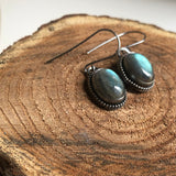 Oval Labradorite Earrings