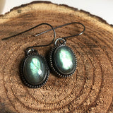 Oval Labradorite Earrings