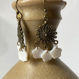 Mother of Pearl Flower Earrings