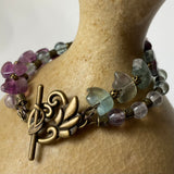 Fluorite Bear Bracelet - Double Strand