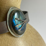 Modern Labradorite Cuff Bracelet