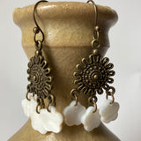 Mother of Pearl Flower Earrings