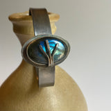 Modern Labradorite Cuff Bracelet