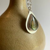 Golden Labradorite Teardrop Necklace