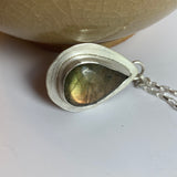 Golden Labradorite Teardrop Necklace