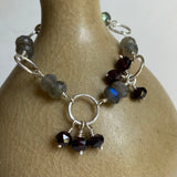 Labradorite and Garnet Link Bracelet