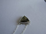Triangle Pyrite Necklace - Pyrite in Chalcedony