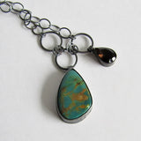 Chinese Turquoise and Smoky Quartz Necklace