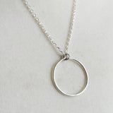 Large Hoop Necklace - 18" Chain