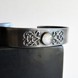 Moonstone and Filigree Sterling Silver Cuff - Made To Order
