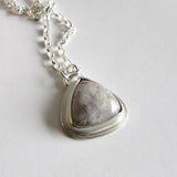 Triangle Crazy Lace Agate Necklace