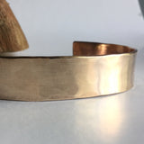 Hammered Bronze Cuff Bracelet - 1/2” Wide