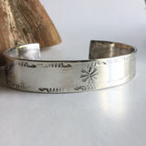 Hand Stamped Sterling Silver Cuff Bracelet