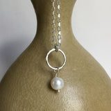 White Pearl with Hoop Necklace