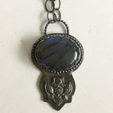Labradorite Necklace with Fancy Detailing